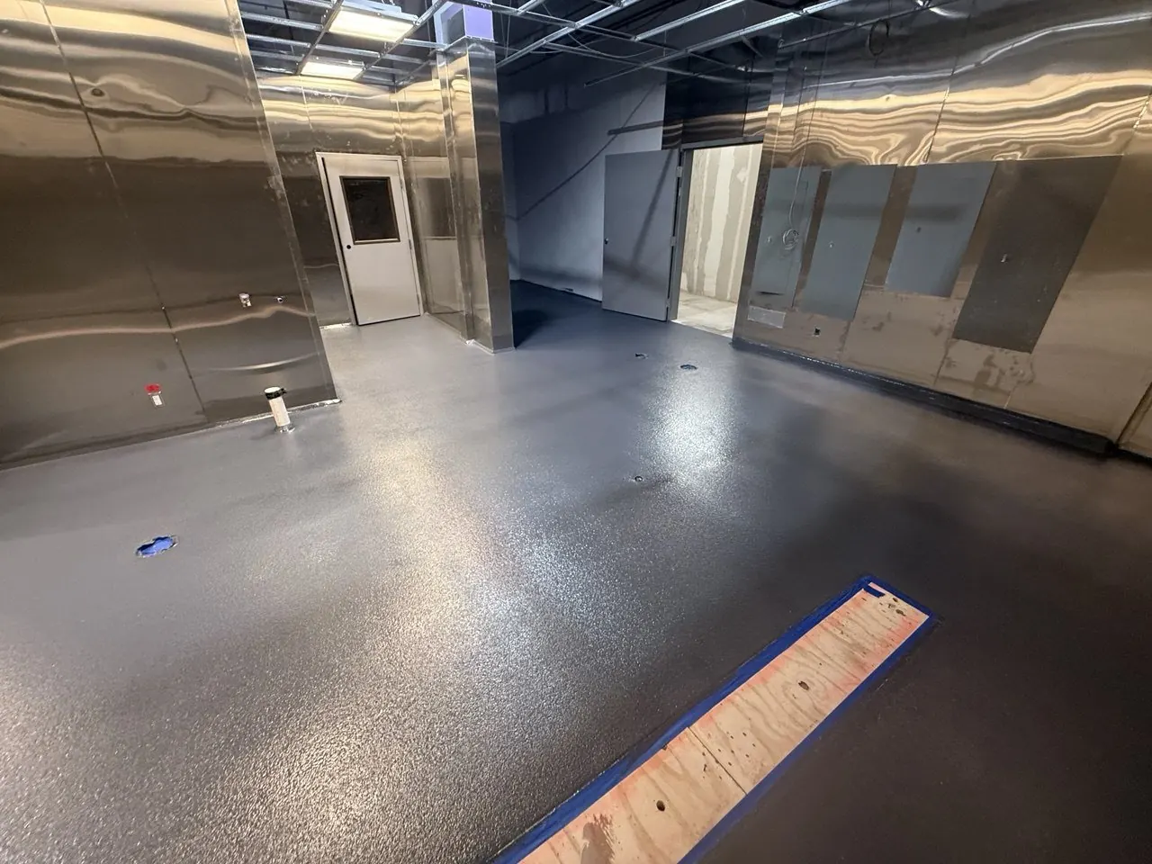 Commercial kitchen quartz solid color epoxy Naples FL — Finished · Broad