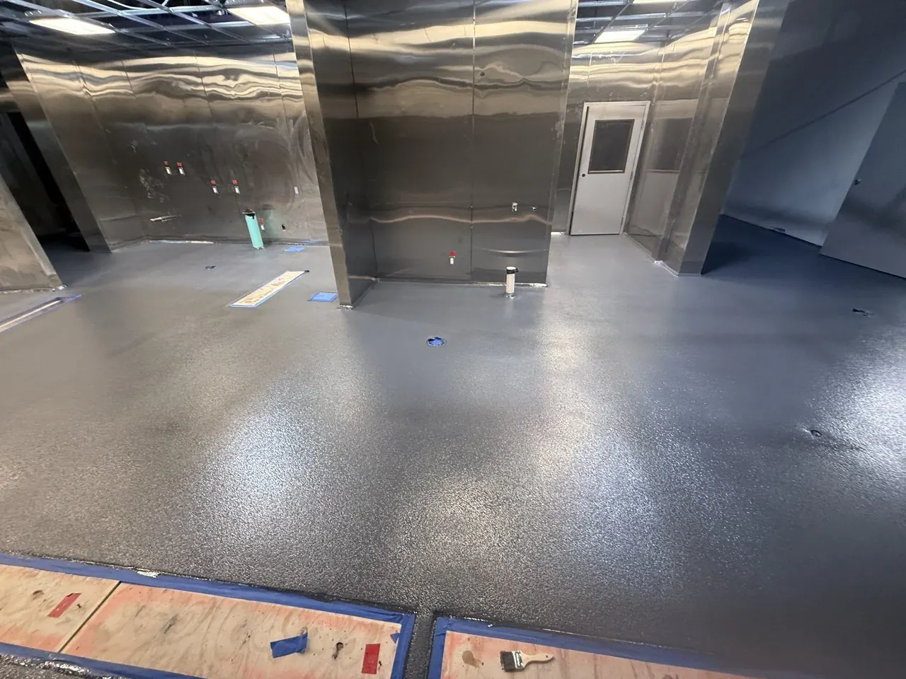 Commercial kitchen quartz solid color epoxy Naples FL — Step 3 · Protect