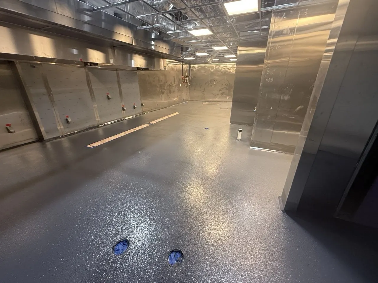 Commercial kitchen quartz solid color epoxy Naples FL — Step 7 · Corridor
