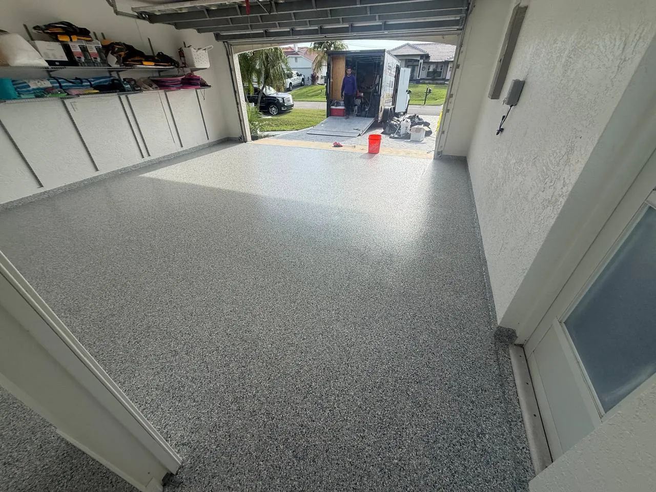 Tidal Wave Flake — 2-Car Garage after - Naples FL by EpoxyArt33